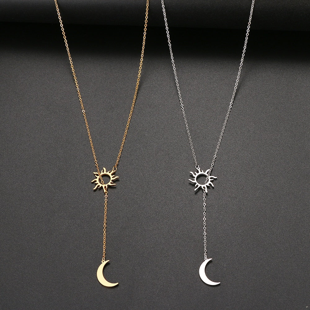 Peris Gems Stainless Steel Sun Totem Moon Necklace for Women | Gold Summer Necklace Stainless Steel Sun Totem Moon Necklace for Women | Gold SHEIN Amazon Temu