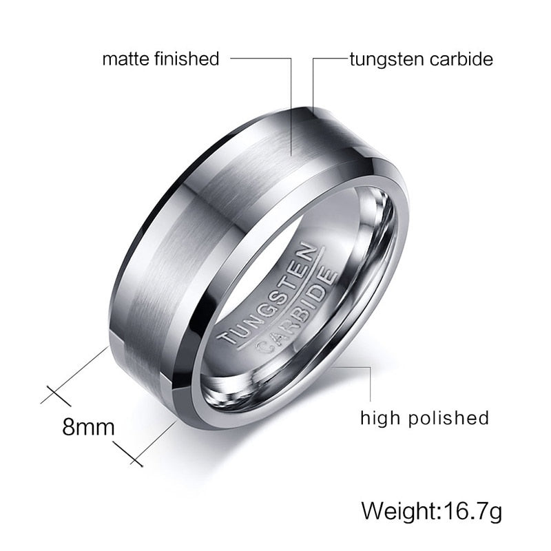 Peris Gems Stainless Tungsten Carbide Wedding Ring for Men SHEIN Amazon Temu