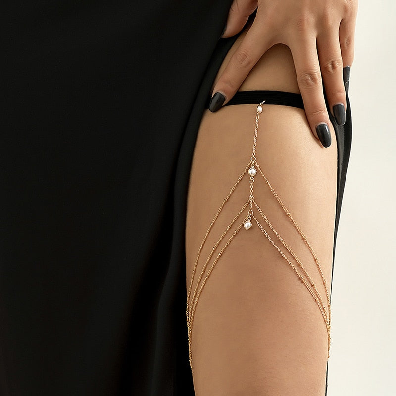 Peris Gems Star Body Thigh Body Chain - Double-Layer Metal Thigh Jewelry Star Body Thigh Body Chain Double-Layer Metal Thigh Jewelry SHEIN Amazon Temu