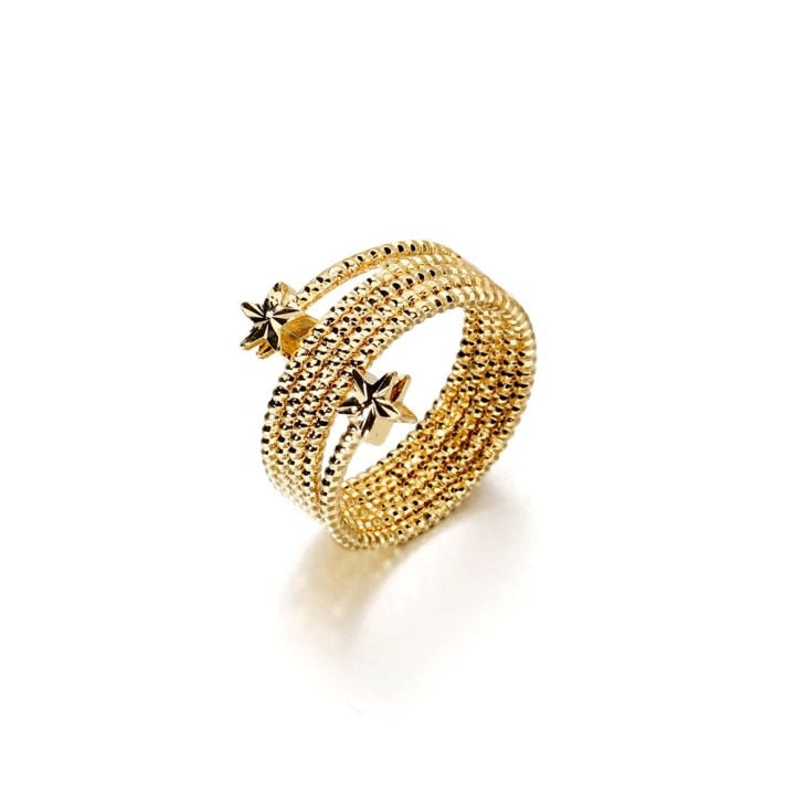 Peris Gems Star Twisted Gold Ring for Women | Extensible Ring Twisted Gold Ring for Women | High Quality Extensible Ring SHEIN Amazon Temu