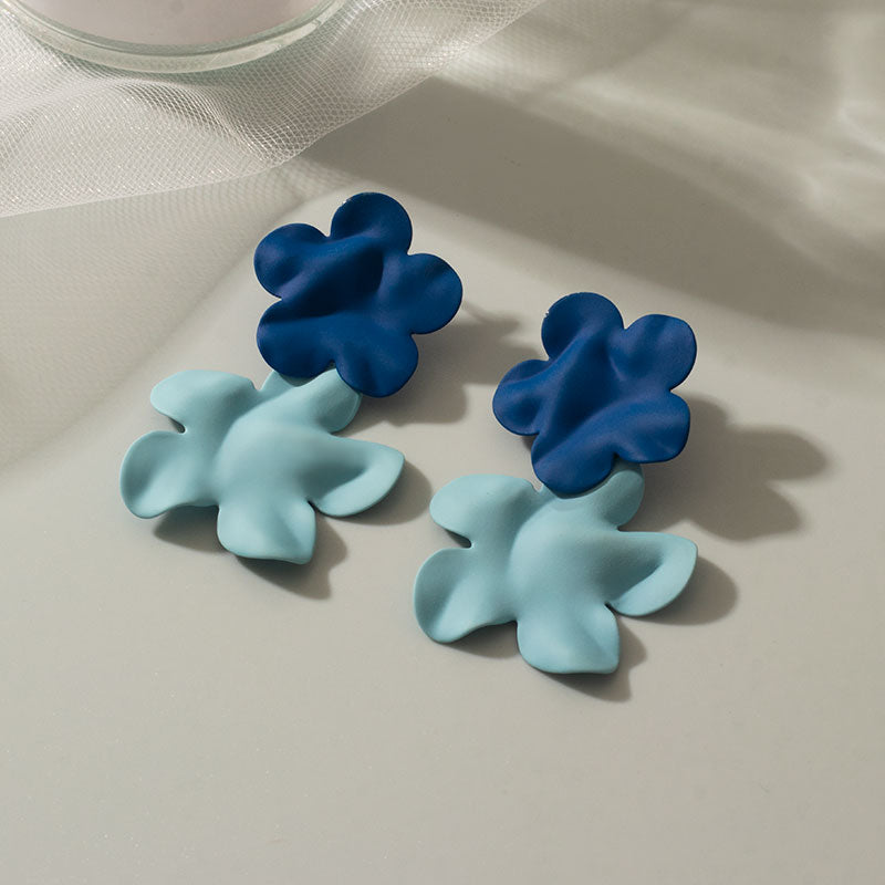 Peris Gems Starfish Design Klein Blue Earrings for Women | Acrylic Geometric Dangle Earrings Klein Blue Earrings for Women | Geometric Dangle Earrings SHEIN Amazon Temu