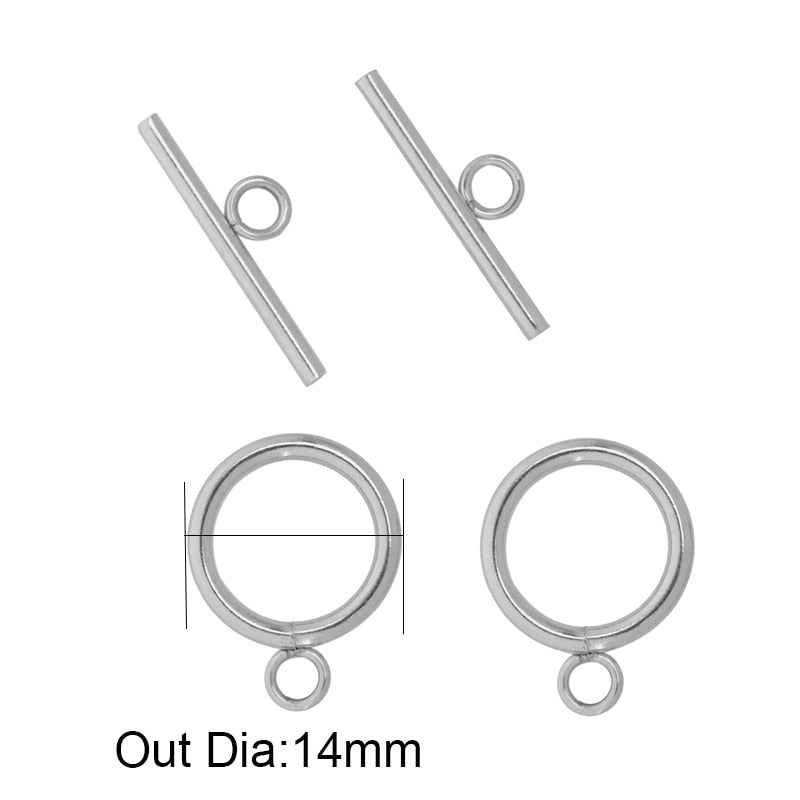 Peris Gems Steel 14mm 4 sets Irregular Curved OT Toggle Clasps for DIY Jewelry Making SHEIN Amazon Temu