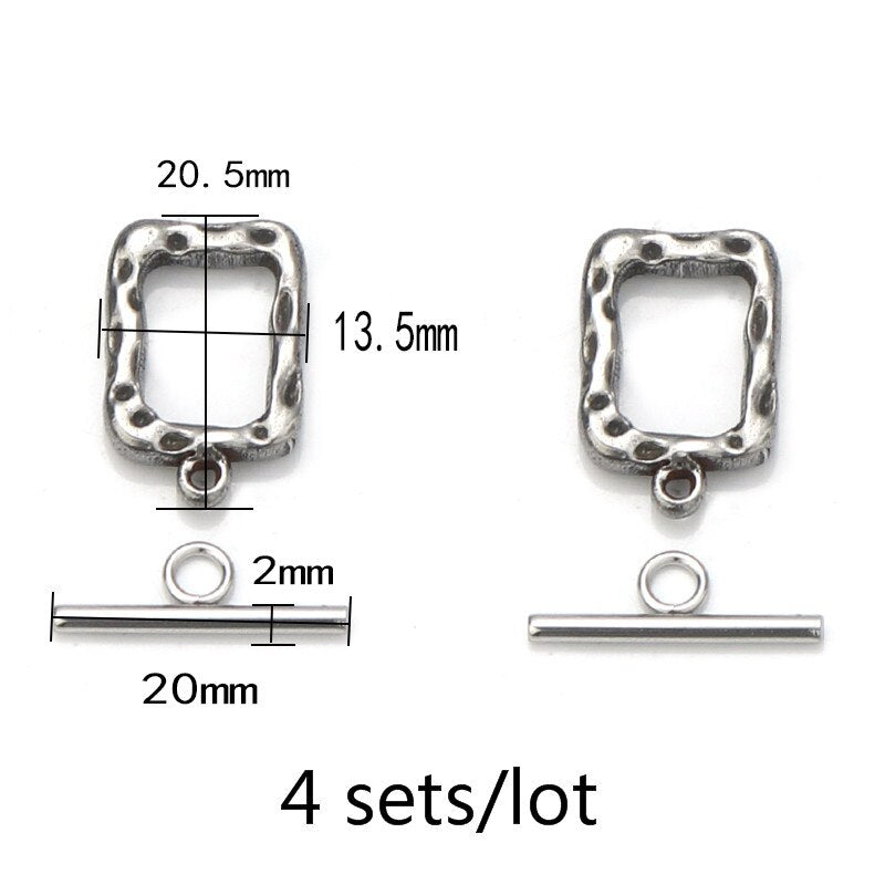 Peris Gems Steel 4 sets 2 Irregular Curved OT Toggle Clasps for DIY Jewelry Making SHEIN Amazon Temu