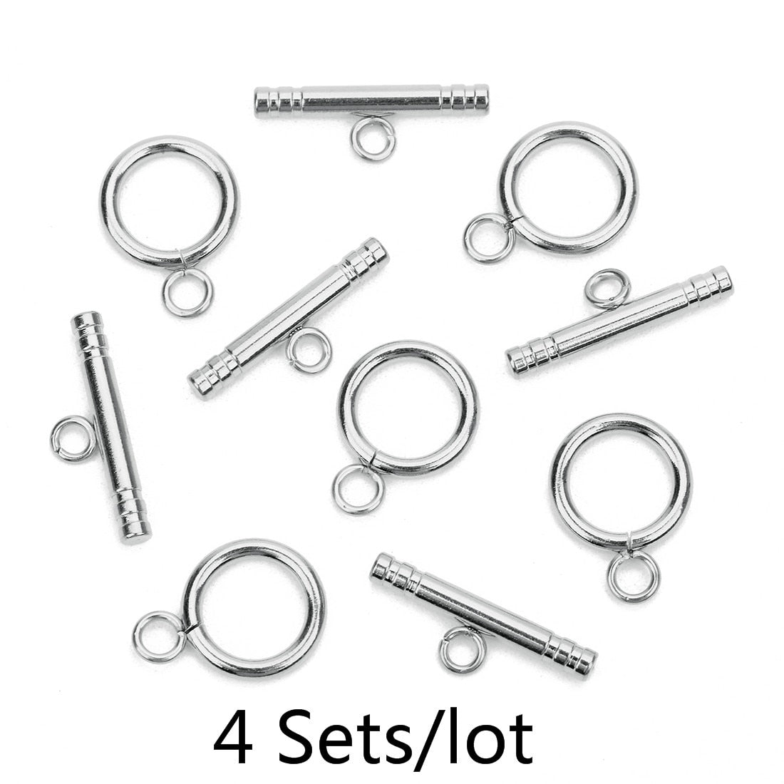 Peris Gems Steel 4 sets Irregular Curved OT Toggle Clasps for DIY Jewelry Making SHEIN Amazon Temu