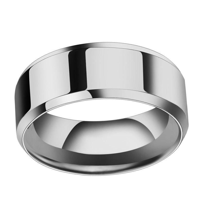 Peris Gems Steel / 5 Classic Polished Titanium Rings Unisex | Stainless Steel SHEIN Amazon Temu