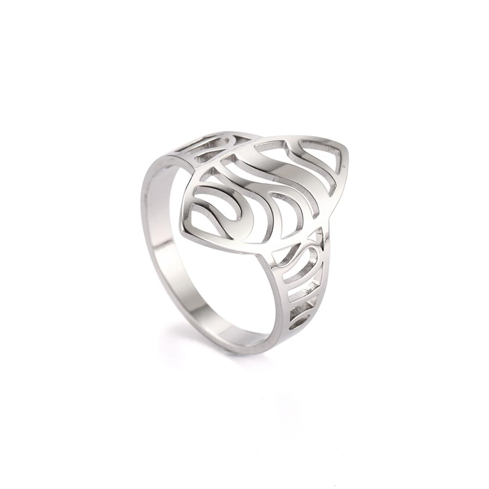 Peris Gems Steel / 7 Hollow Football Rigby Casual Stainless Rings for Women SHEIN Amazon Temu