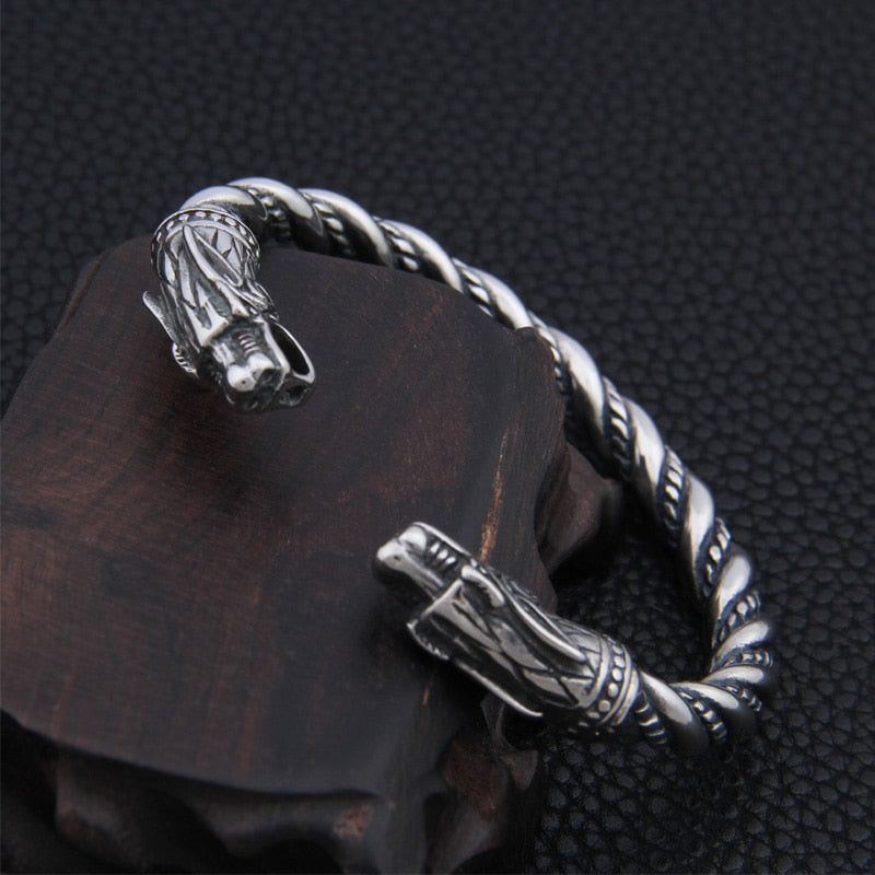 Peris Gems Steel Dragon Cuff Bracelet Unisex | Stainless-Steel Viking Bangles Bracelet SHEIN Amazon Temu