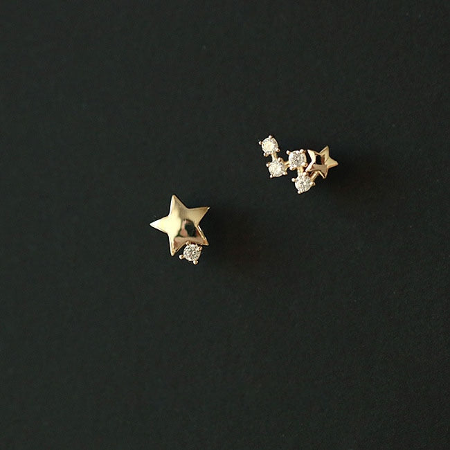 Peris Gems Sterling Diamond Stud Earrings for Women | 14K Gold Earrings SHEIN Amazon Temu