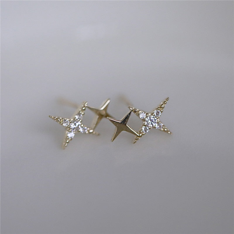 Peris Gems Sterling Diamond Stud Earrings for Women | 14K Gold Earrings SHEIN Amazon Temu