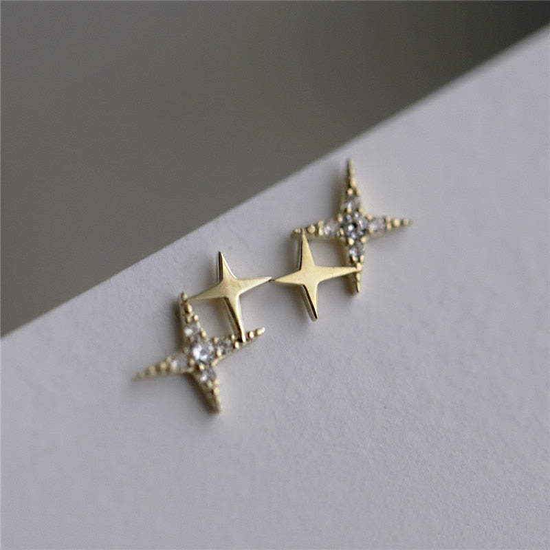 Peris Gems Sterling Diamond Stud Earrings for Women | 14K Gold Earrings SHEIN Amazon Temu