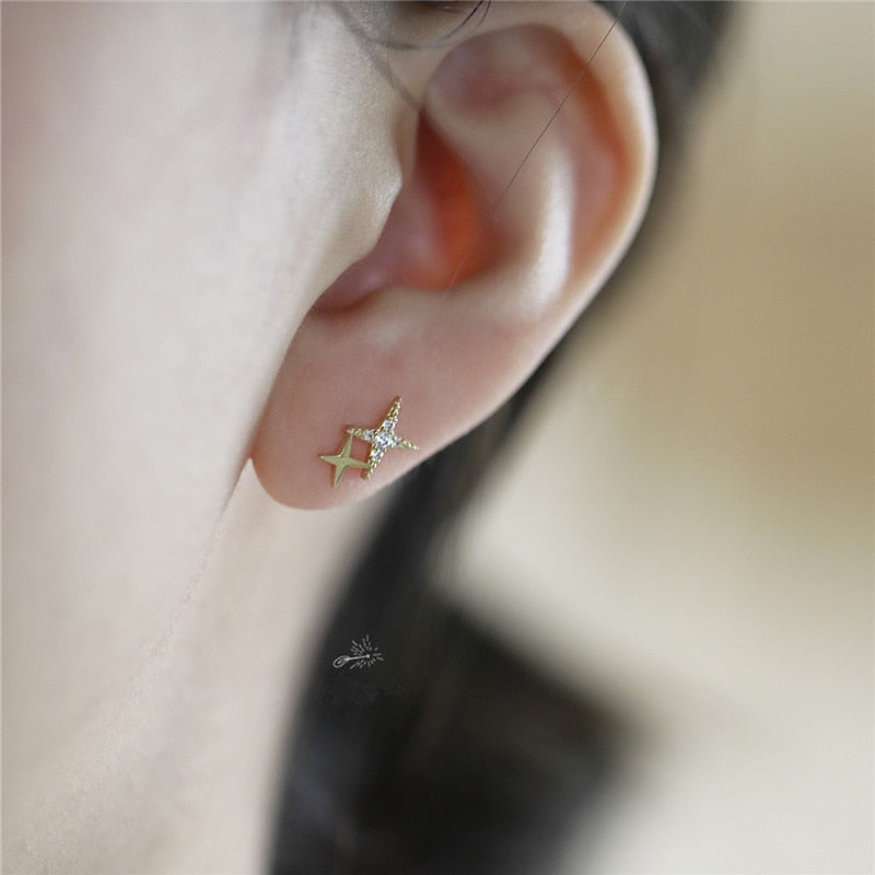 Peris Gems Sterling Diamond Stud Earrings for Women | 14K Gold Earrings SHEIN Amazon Temu