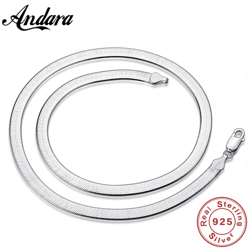 Peris Gems Sterling Silver 4MM Snake Chain Necklace Unisex | Silver Blade Chain Sterling Silver 4MM Snake Chain Necklace Unisex |Blade Chain SHEIN Amazon Temu