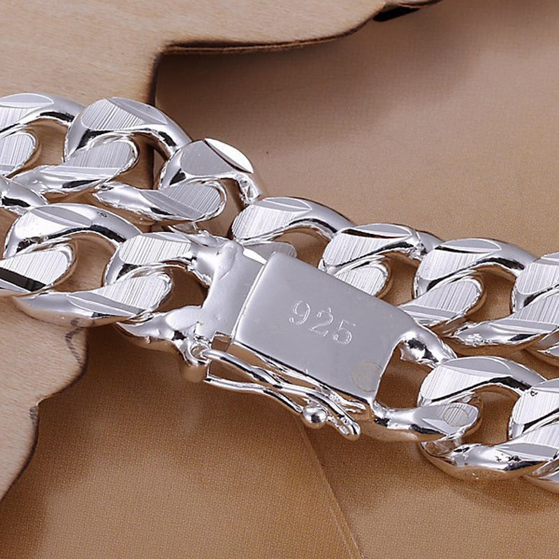 Peris Gems Sterling Silver Cuban Link Bracelet Unisex | 10MM 8In Cuban Wristband SHEIN Amazon Temu