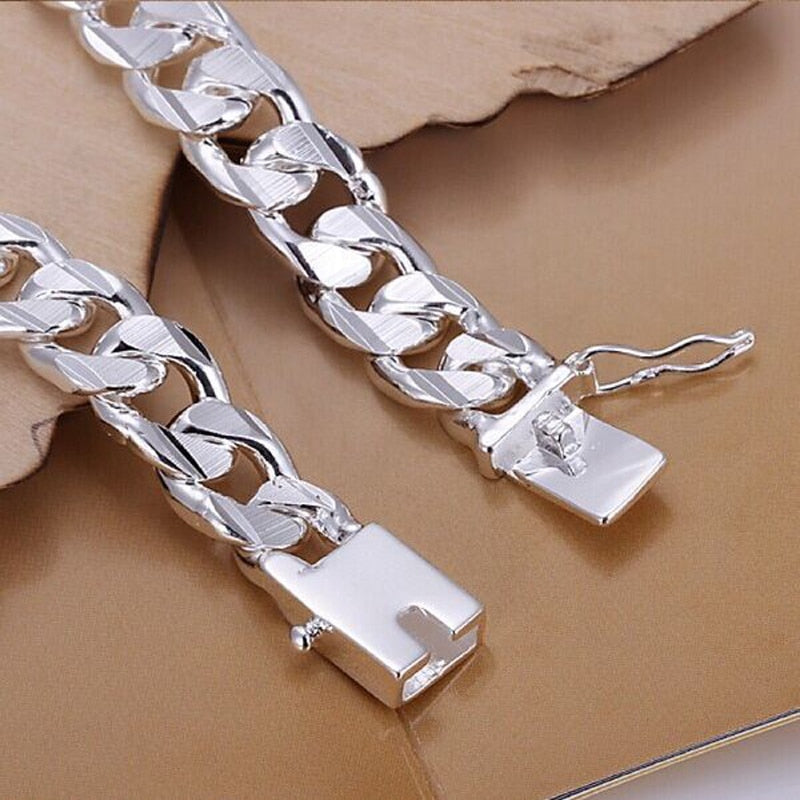 Peris Gems Sterling Silver Cuban Link Bracelet Unisex | 10MM 8In Cuban Wristband SHEIN Amazon Temu