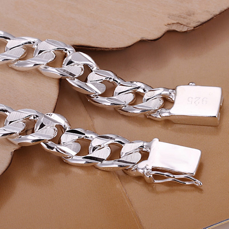 Peris Gems Sterling Silver Cuban Link Bracelet Unisex | 10MM 8In Cuban Wristband SHEIN Amazon Temu