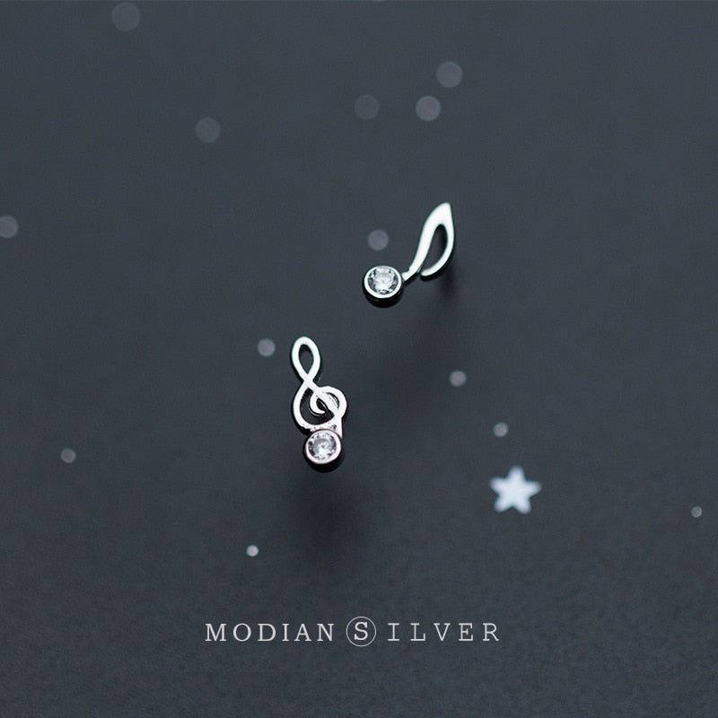 Peris Gems Sterling Silver Musical Notes Stud Earrings for Women SHEIN Amazon Temu