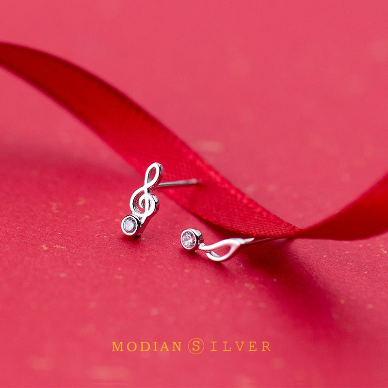 Peris Gems Sterling Silver Musical Notes Stud Earrings for Women SHEIN Amazon Temu