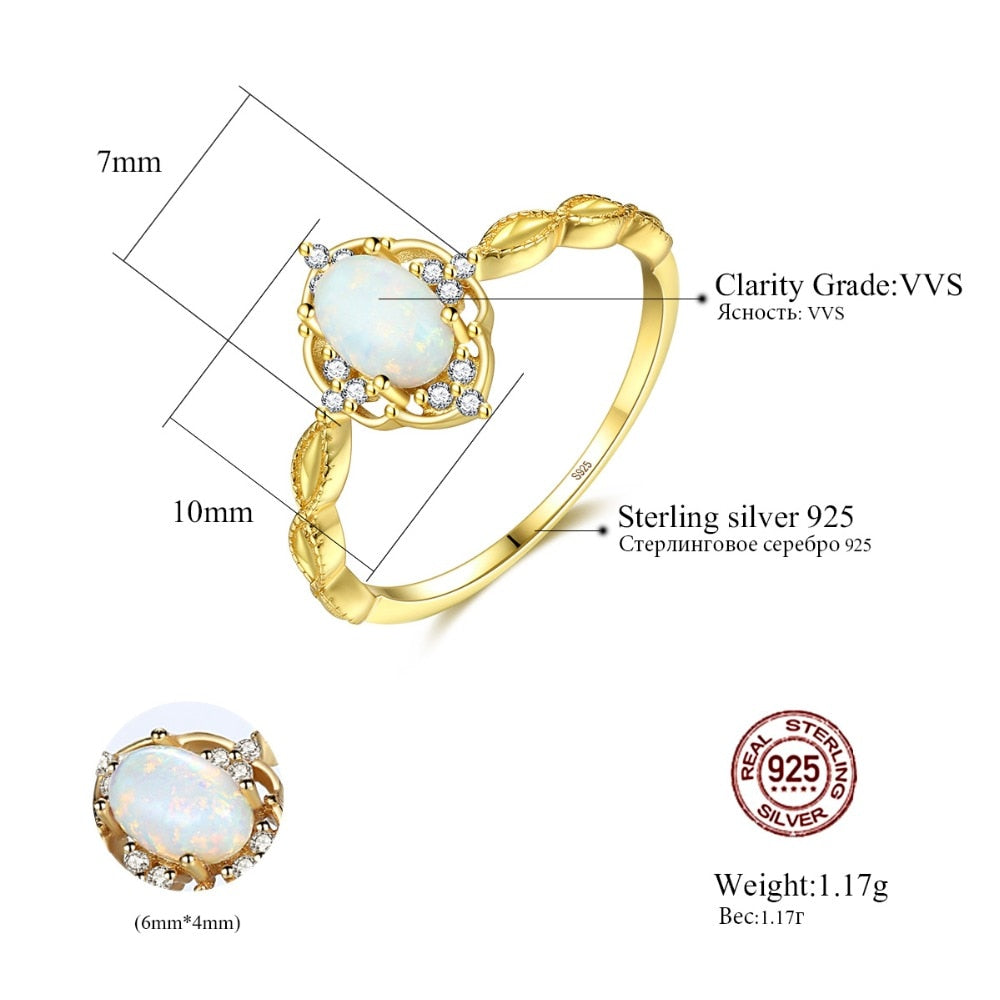 Peris Gems Sterling Silver Opal Birdal Rings for Women | Gold Engagement Rings Sterling Silver Opal Birdal Rings for Women Engagement Rings SHEIN Amazon Temu