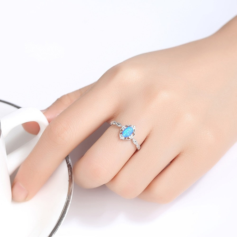 Peris Gems Sterling Silver Opal Birdal Rings for Women | Gold Engagement Rings Sterling Silver Opal Birdal Rings for Women Engagement Rings SHEIN Amazon Temu