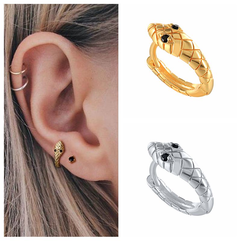 Peris Gems Sterling Silver Snake Circle Earrings for Women | Snake Hoop Earrings Sterling Silver Snake Circle Earrings for Women Hoop Earring SHEIN Amazon Temu