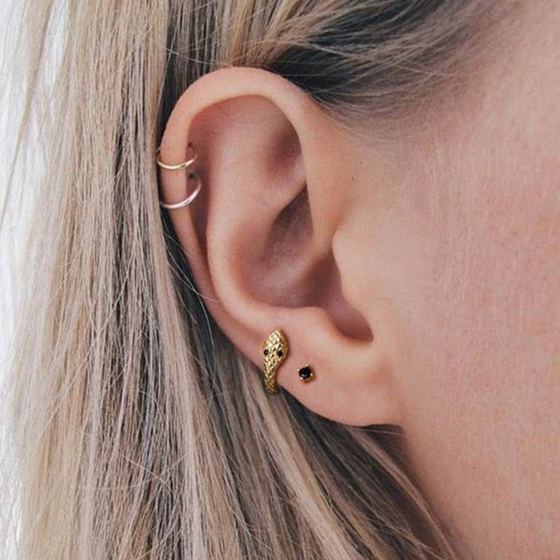 Peris Gems Sterling Silver Snake Circle Earrings for Women | Snake Hoop Earrings Sterling Silver Snake Circle Earrings for Women Hoop Earring SHEIN Amazon Temu
