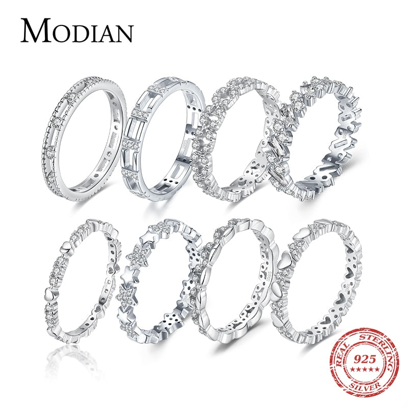 Peris Gems Sterling Silver Stacked Rings for Women | 925 Gold Diamond Rings Sterling Silver Stacked Rings for Women | 925 Gold Diamond SHEIN Amazon Temu