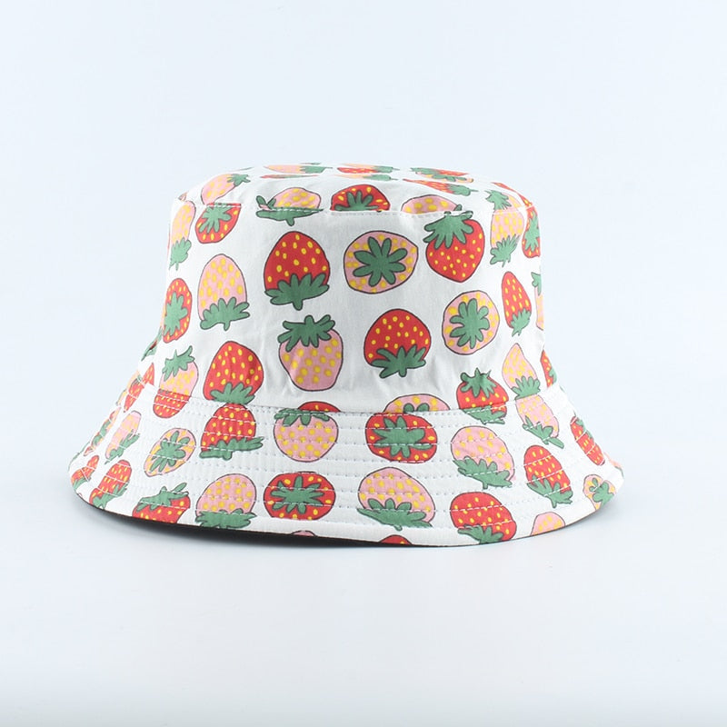 Peris Gems strawberry B Banana Print Bucket Fishermans Hats Unisex SHEIN Amazon Temu