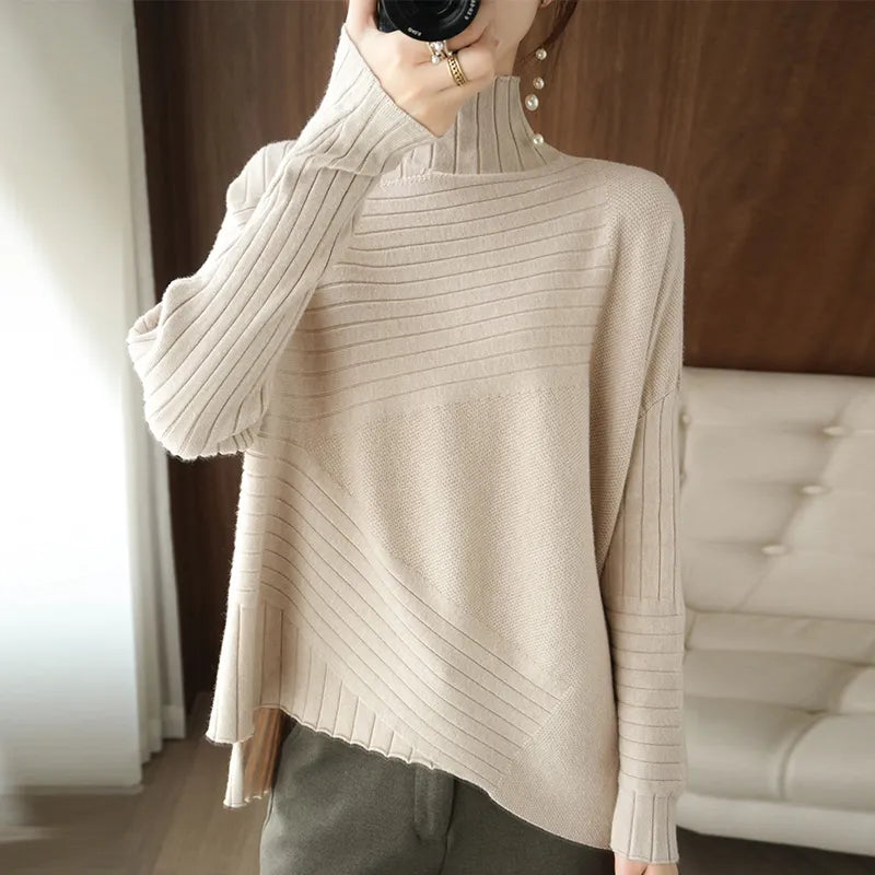Peris Gems Striped Knitted Cashmere Turtleneck Sweaters for Women SHEIN Amazon Temu