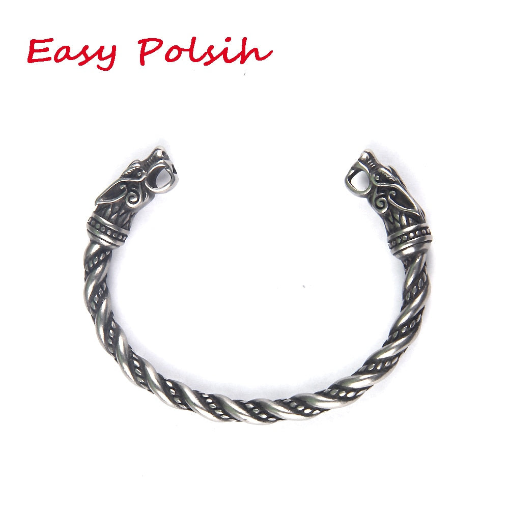 Peris Gems Style 1 easy polish Steel Dragon Cuff Bracelet Unisex | Stainless-Steel Viking Bangles Bracelet SHEIN Amazon Temu