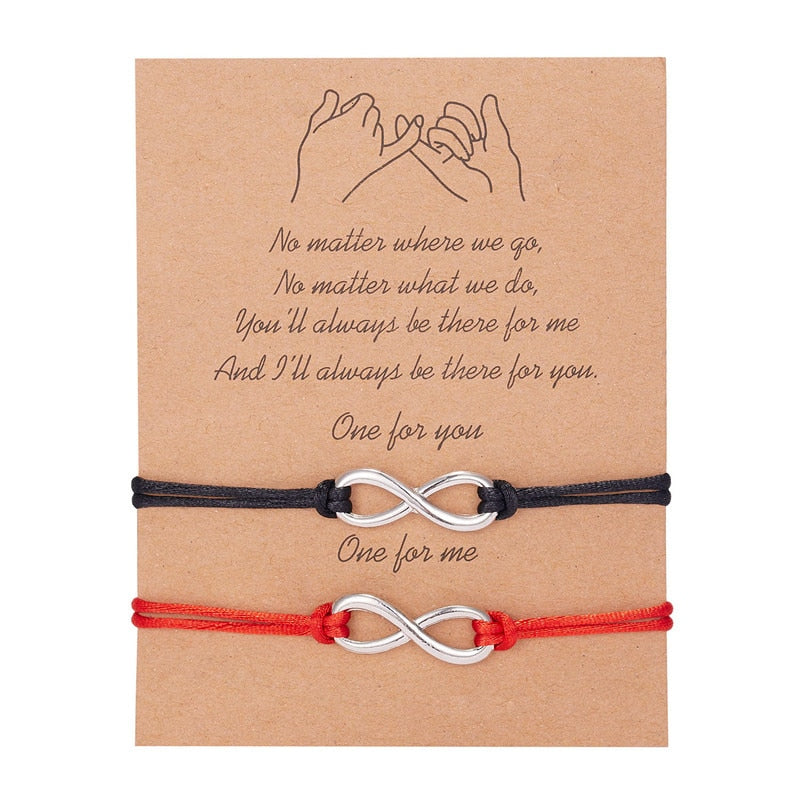 Peris Gems Style 17 Couples 2pc Love Bracelet Set | Braided Rope Charm Bracelets SHEIN Amazon Temu