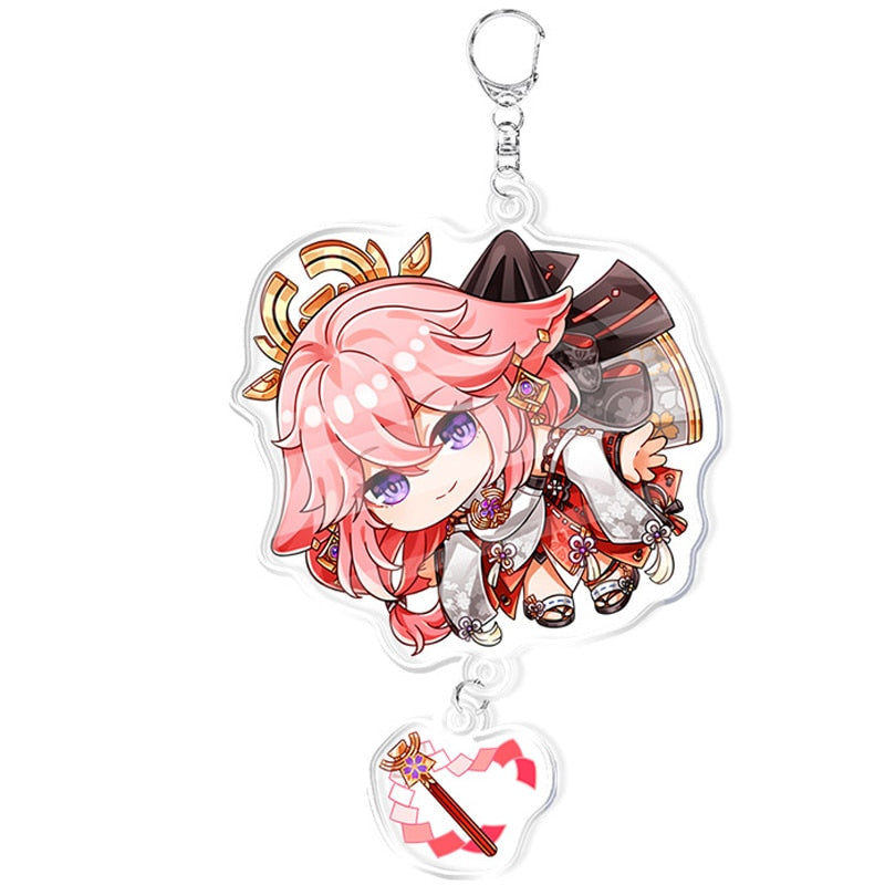 Peris Gems Style 17 Genshin Impact Keychains | Cartoon Cosplay Keychains SHEIN Amazon Temu