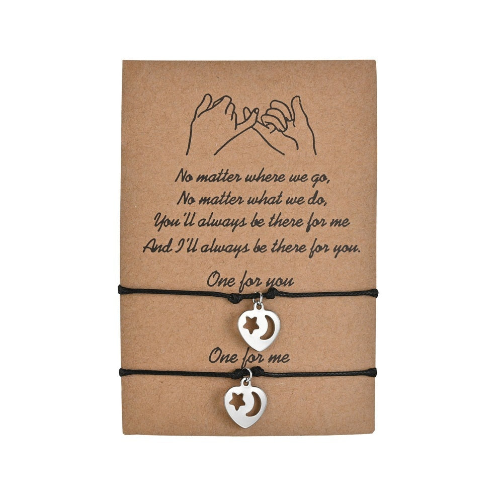 Peris Gems Style 4 Couples 2pc Love Bracelet Set | Braided Rope Charm Bracelets SHEIN Amazon Temu