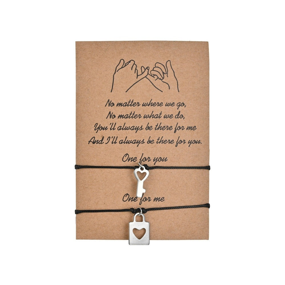 Peris Gems Style 5 Couples 2pc Love Bracelet Set | Braided Rope Charm Bracelets SHEIN Amazon Temu