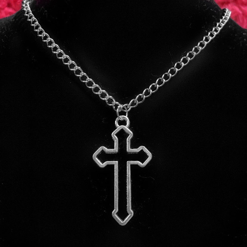 Peris Gems style-5 Punk Grunge Silver Layered Jesus Cross Choker Necklaces for Women SHEIN Amazon Temu