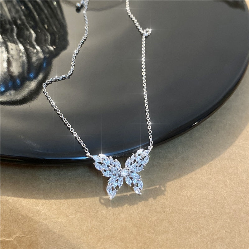Peris Gems style A Delicate Cubic Diamond Butterfly Pendant Necklace for Women SHEIN Amazon Temu