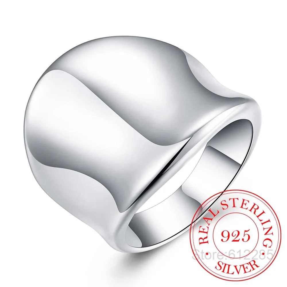 Peris Gems Style1 / 6 Big Smooth 925 Silver Anniversary Ring for Women SHEIN Amazon Temu