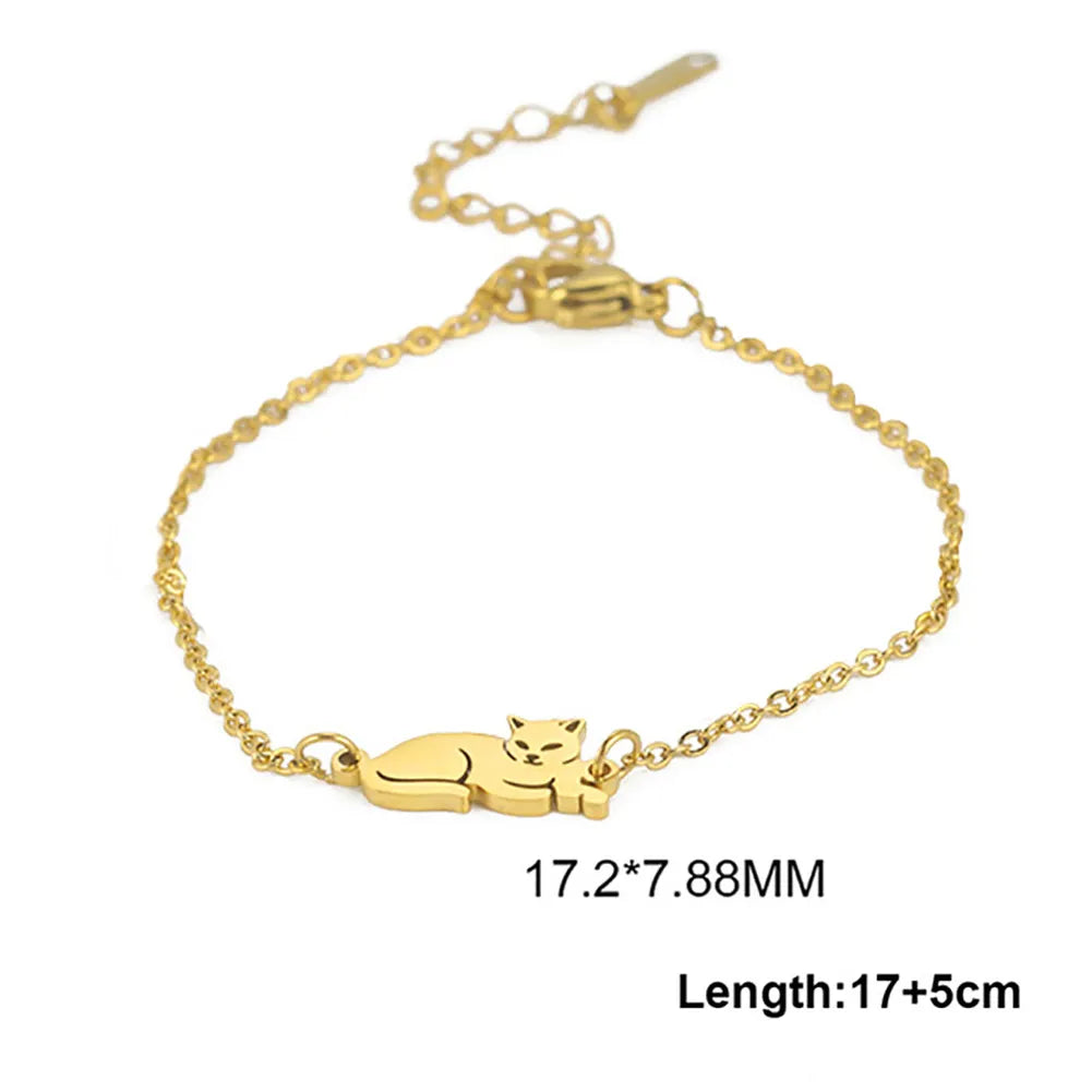 Peris Gems Style3 G / 17-22cm Stainless Cat Bracelet Collection for Women SHEIN Amazon Temu