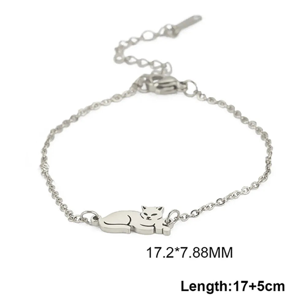 Peris Gems Style3 S / 17-22cm Stainless Cat Bracelet Collection for Women SHEIN Amazon Temu