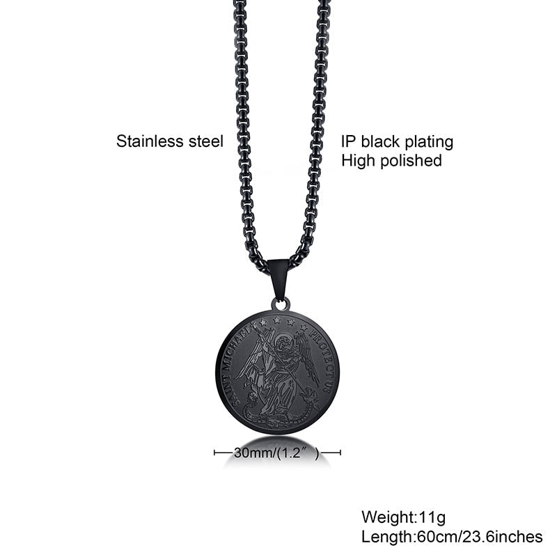 Peris Gems style4 Seal of the Seven Archangels Necklaces Unisex | Stainless Steel Amulets Seal of the Seven Archangels Necklace Unisex Stainless Steel SHEIN Amazon Temu