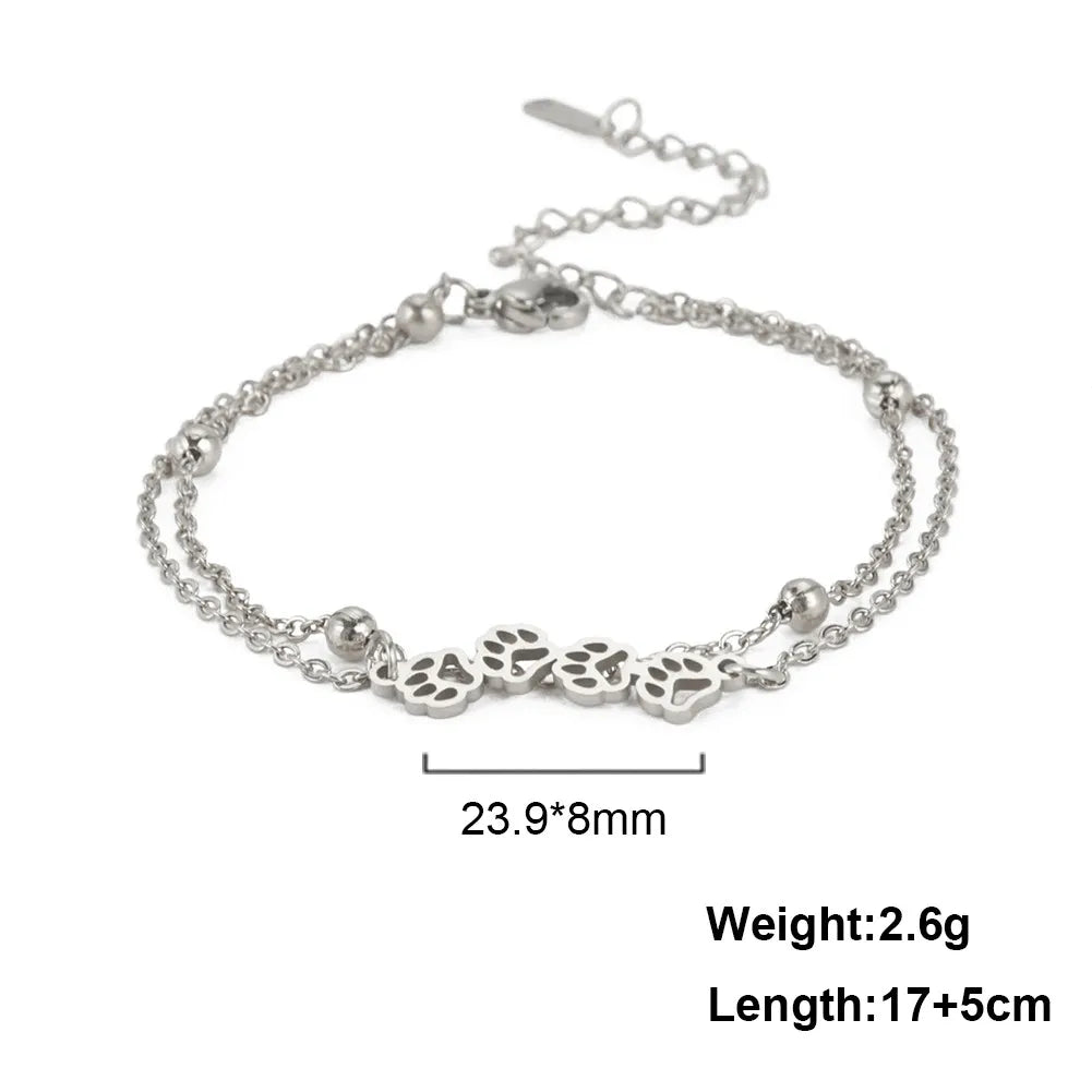 Peris Gems Style5 S / 17-22cm Stainless Cat Bracelet Collection for Women SHEIN Amazon Temu