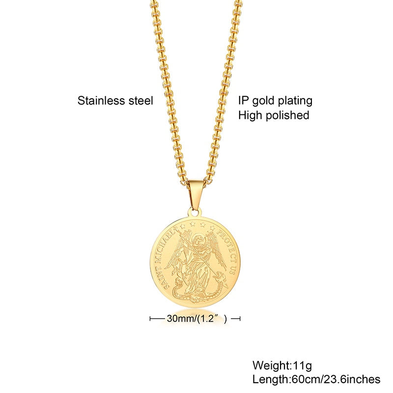 Peris Gems style5 Seal of the Seven Archangels Necklaces Unisex | Stainless Steel Amulets Seal of the Seven Archangels Necklace Unisex Stainless Steel SHEIN Amazon Temu