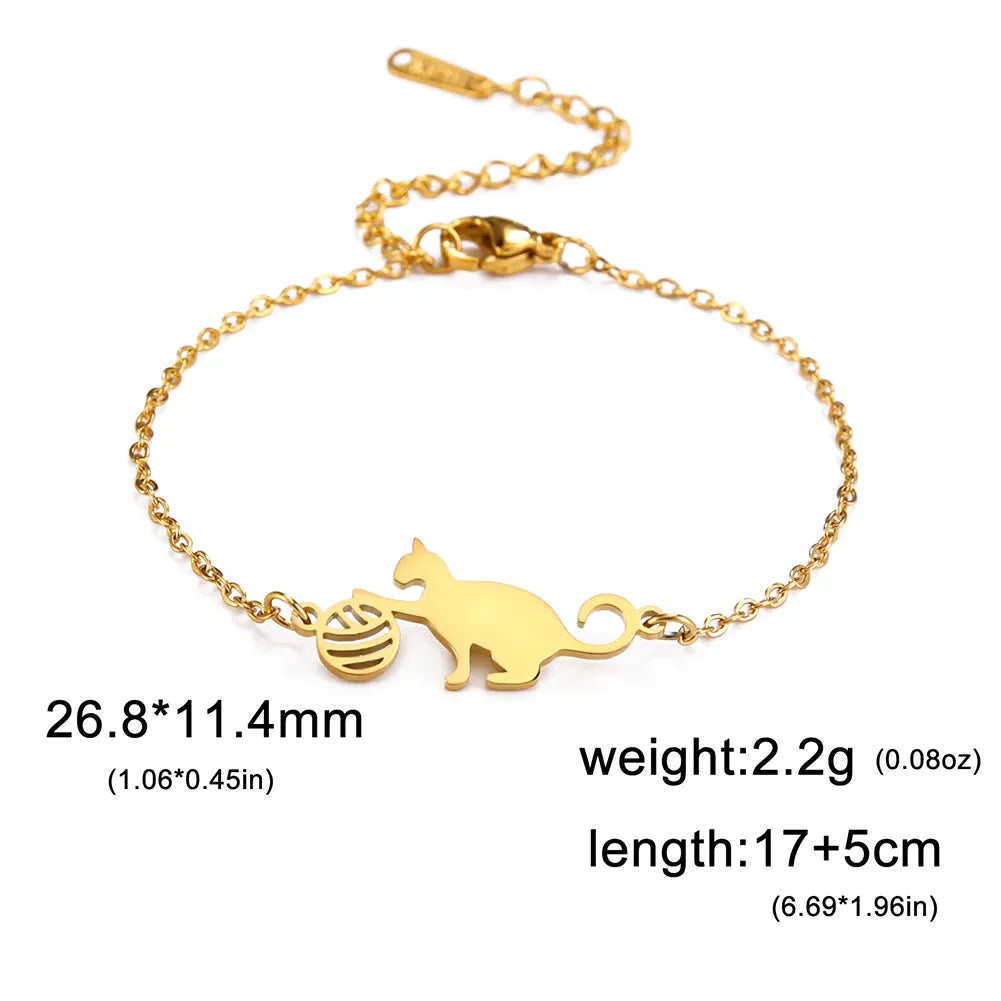 Peris Gems Style6 G / 17-22cm Stainless Cat Bracelet Collection for Women SHEIN Amazon Temu