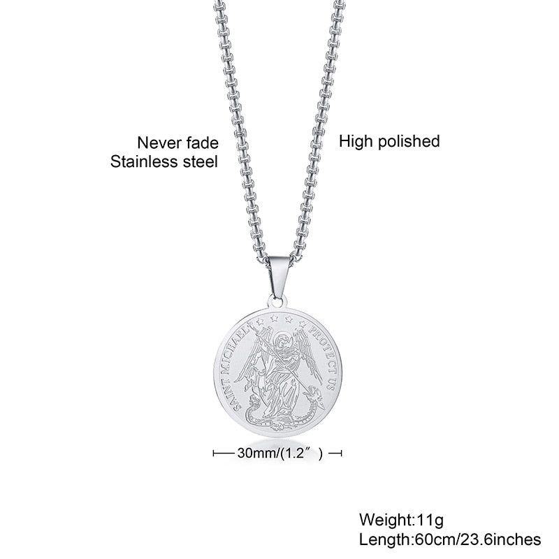 Peris Gems style6 Seal of the Seven Archangels Necklaces Unisex | Stainless Steel Amulets Seal of the Seven Archangels Necklace Unisex Stainless Steel SHEIN Amazon Temu