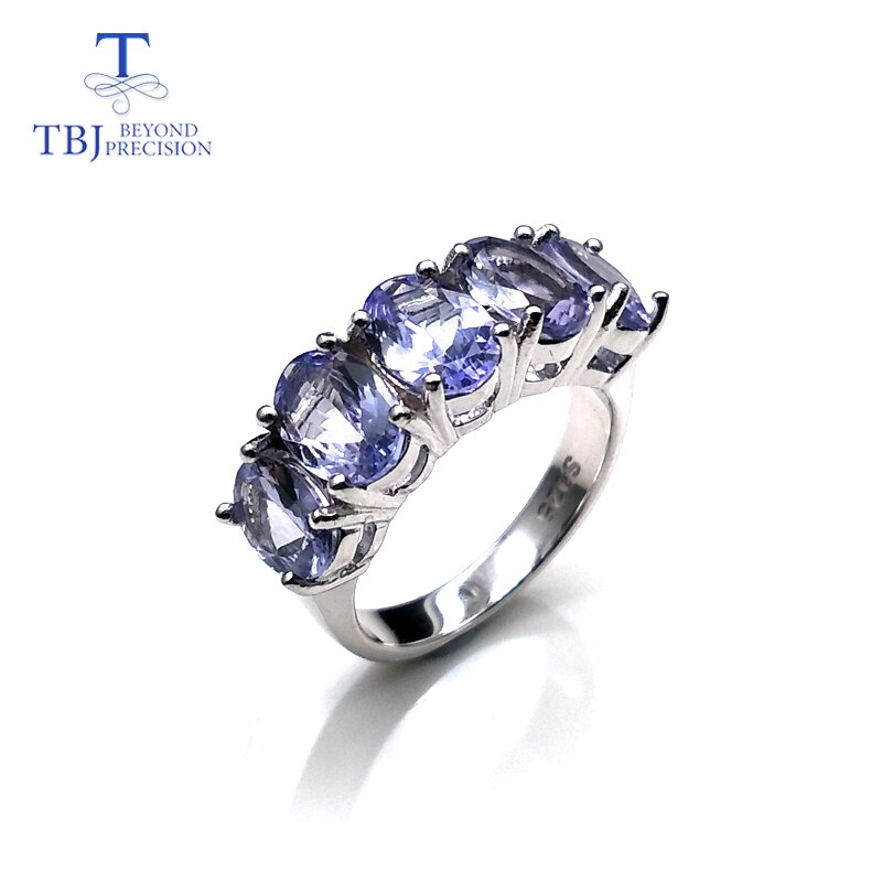 Peris Gems Tanzanite / 5 Shiny Clear Tanzanite Blue Diamond Anniversary Ring for Women SHEIN Amazon Temu