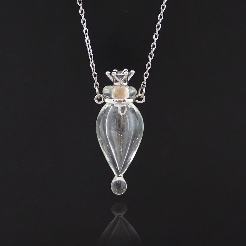 Peris Gems Tear Drop Glass Heart Vial Cremation Pendant Necklace - Ash Case Holder Memorial Necklace SHEIN Amazon Temu