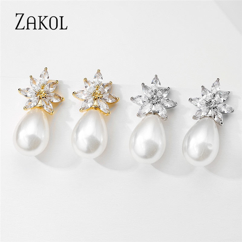 Peris Gems Teardrop Pearl Stud Earrings for Women | Pear Shaped Earrings Teardrop Pearl Stud Earrings for Women | Pear Shaped Earring SHEIN Amazon Temu