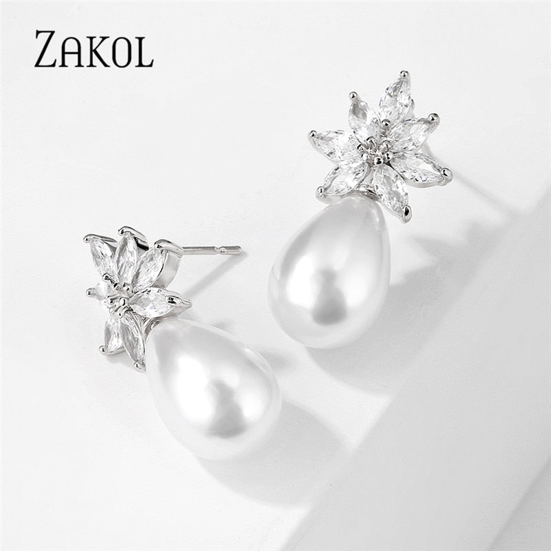 Peris Gems Teardrop Pearl Stud Earrings for Women | Pear Shaped Earrings Teardrop Pearl Stud Earrings for Women | Pear Shaped Earring SHEIN Amazon Temu