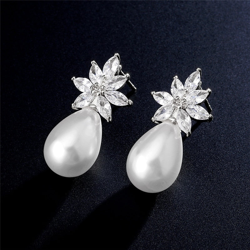 Peris Gems Teardrop Pearl Stud Earrings for Women | Pear Shaped Earrings Teardrop Pearl Stud Earrings for Women | Pear Shaped Earring SHEIN Amazon Temu
