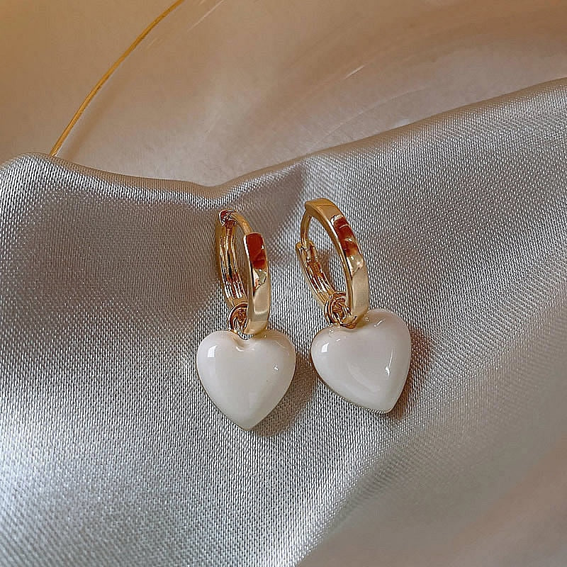 Peris Gems Temperament Heart Love Dangle Earrings for Women | Geometric Acrylic Earrings SHEIN Amazon Temu