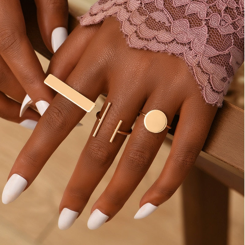 Peris Gems Tennis Gold Open Baguette Rings for Women | Gold Fashionable Rings for Women SHEIN Amazon Temu